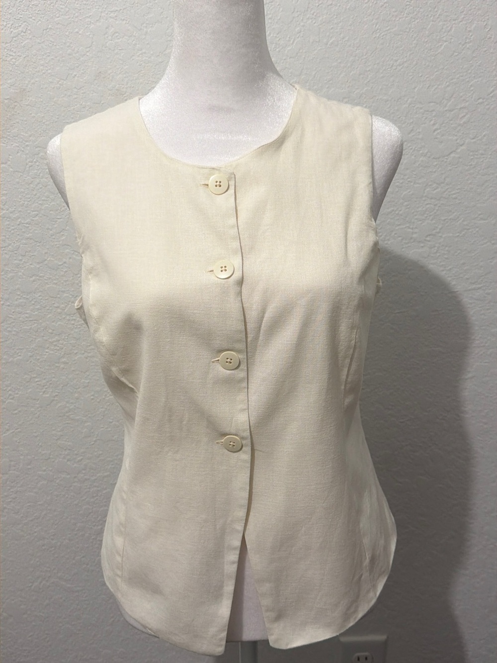 Sincerely Jules Linen-Blend Vest — Size M